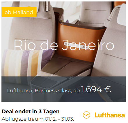 Lufthansa Business- Class Deals Lufthansa Business- und First Class Deals