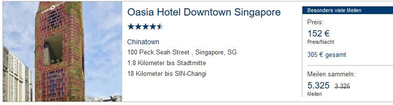 Hotels & Cars by Points Oasis Hotel Singapore