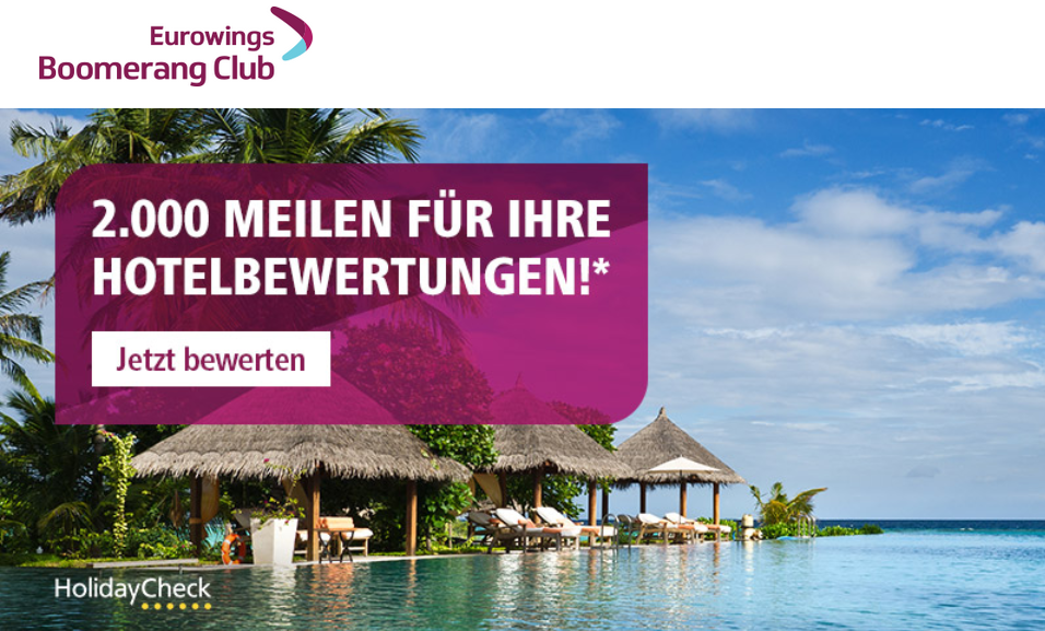 2000 Eurowings Meilen sammeln