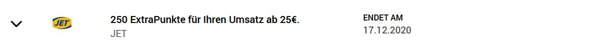 1000 Membership Rewards Extrapunkte bei Jet Tankstellen
