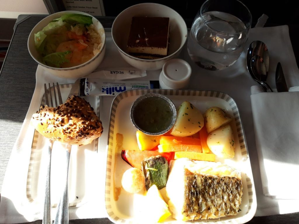 SIngapore Airlines Business Class Frühstück