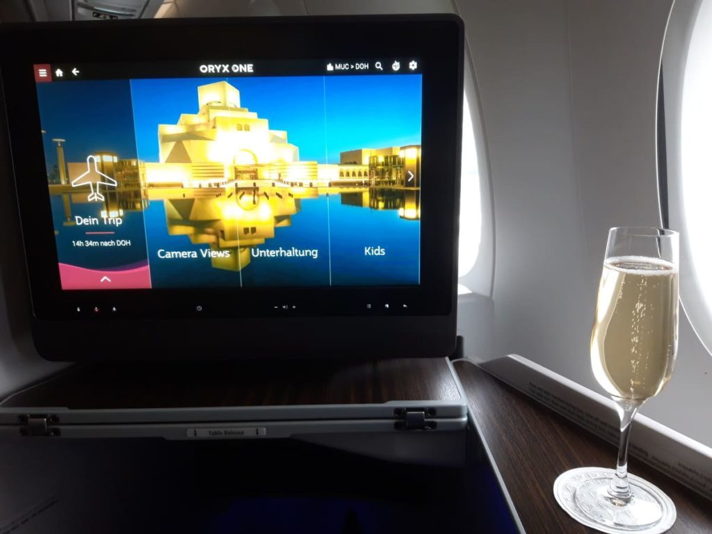 Qatar Airways Business Class Entertainment