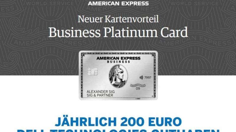 American Express Business Kreditkarte Technologieguthaben