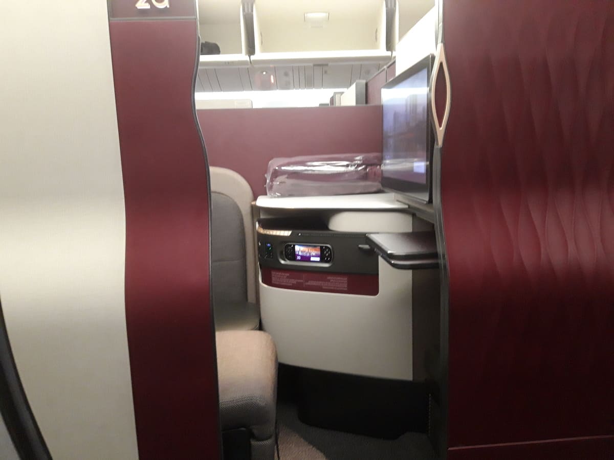 Qatar Airways Blick in die Suite