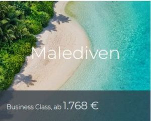 Business Class Angebote Malediven