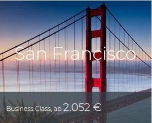 Business Class Angebote San Francisco