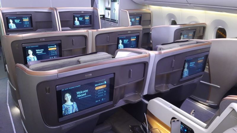 Singapore Airlines Business Class A350 Kabine