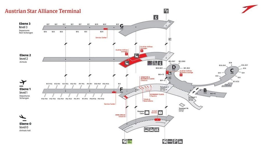 Flughafen Wien Lageplan