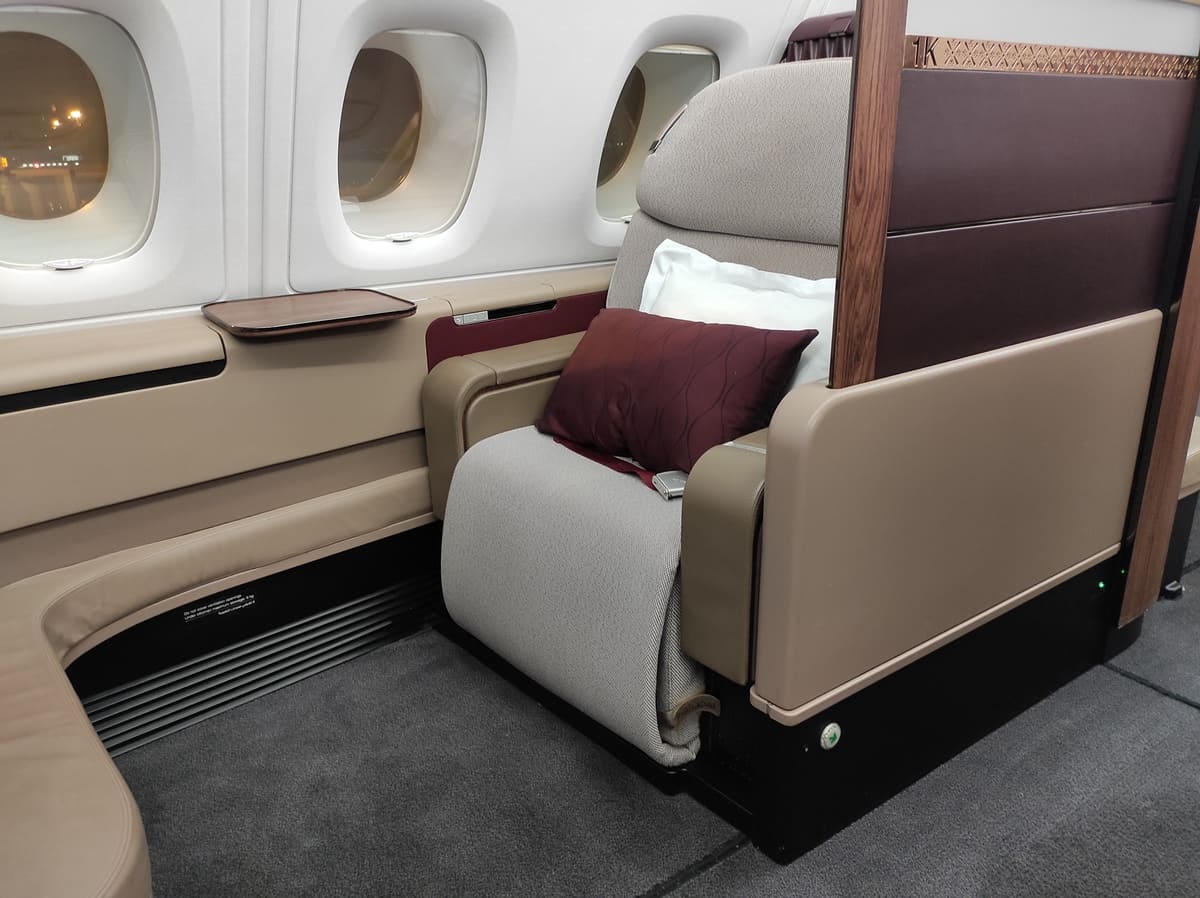 Qatar Airways First Class Sitz