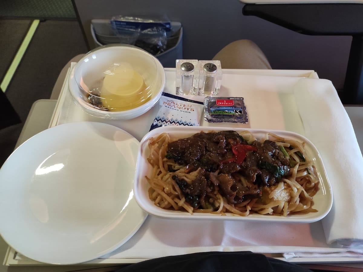 Malaysia Airlines Business Class Menu