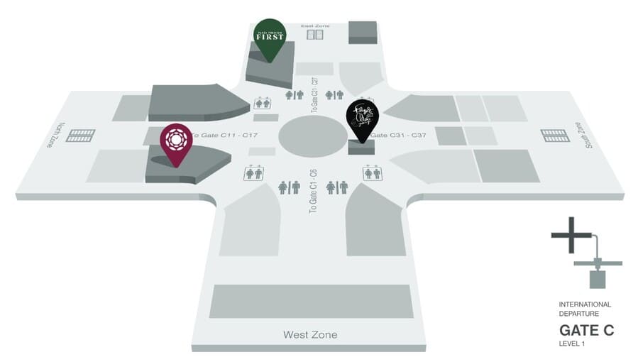Plaza Premium Lounge KLIA Satelitenterminal Map
