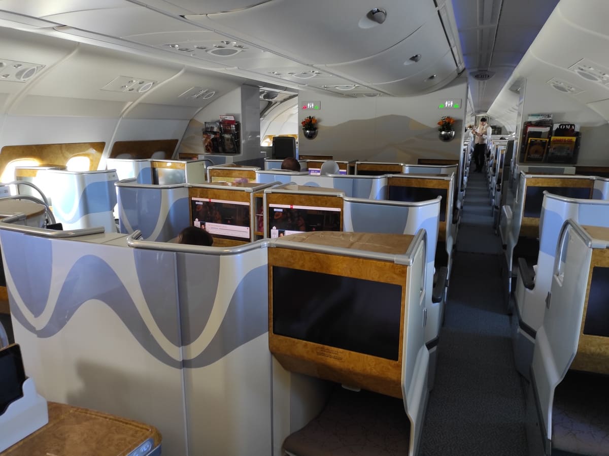 Emirates Business Class A380 Kabine