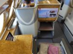 Emirates Business Class Sitz von hinten