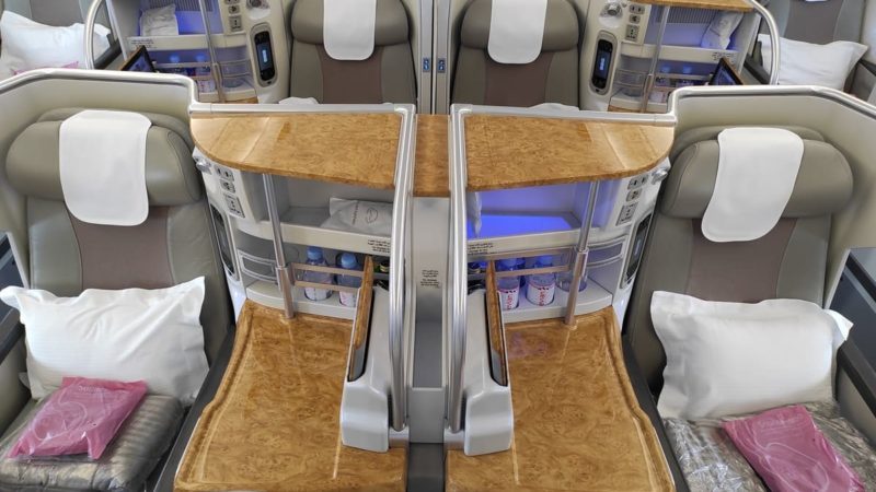 Emirates Business Class A380 Mittelsitze