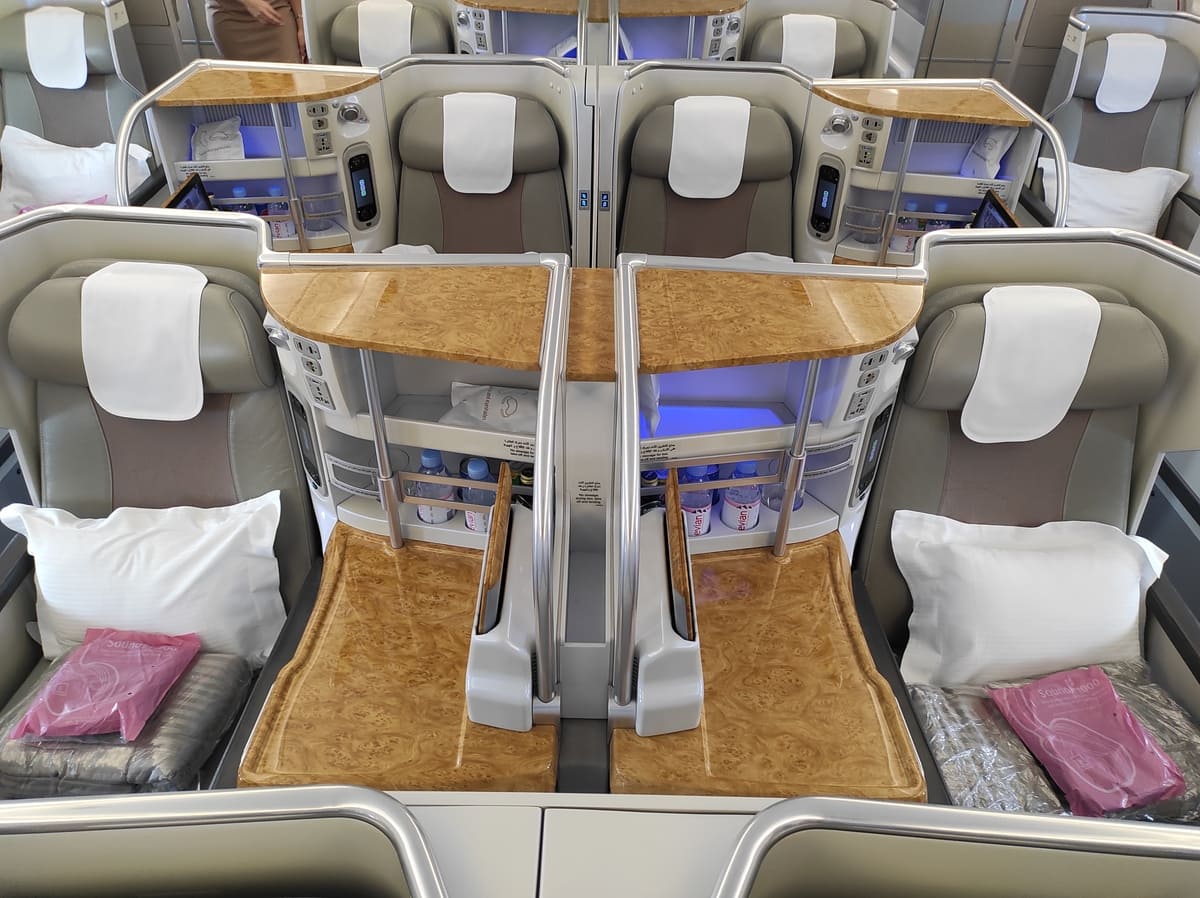 Emirates Business Class A380 Mittelsitze