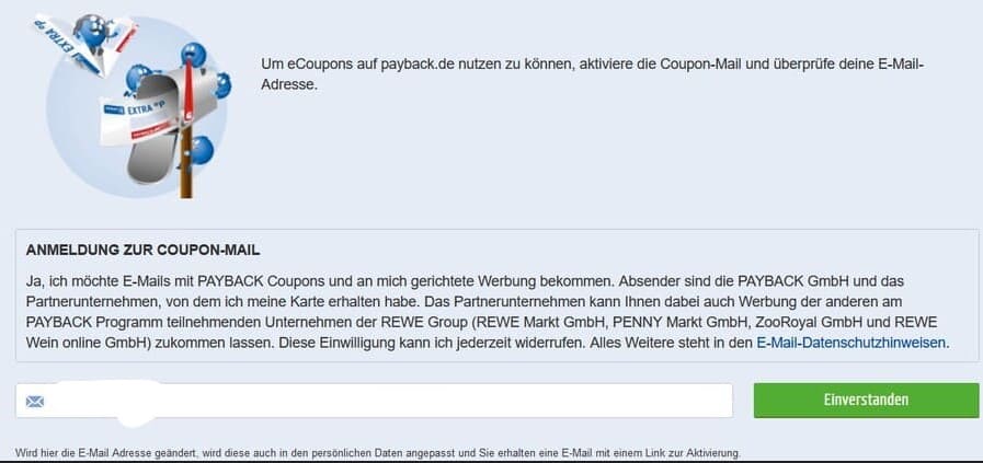 Keine Payback Coupons ohne Newsletter Anmeldung