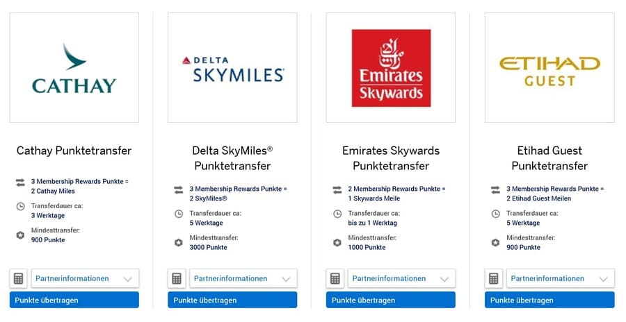 Amex Transferpartner