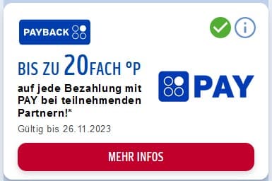 Bis zu 20-fach Punkte mit Payback PAY