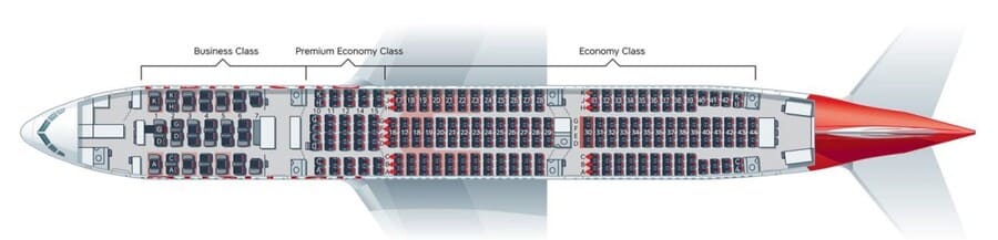 Austrian Airlines B777 Seatmap