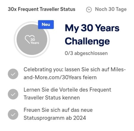 Miles and More My Challenge 30 years