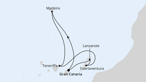 AIDA Kreuzfahrt Angebote: Kanaren und Madeira ab Gran Canaria