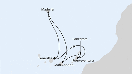 AIDA Kreuzfahrt Angebote: Kanaren und Madeira ab Teneriffa