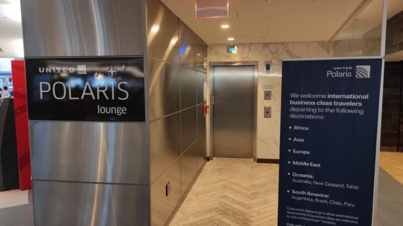United Polaris Lounge Los Angeles Eingang